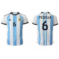 Camiseta Argentina German Pezzella #6 Primera Equipación Mundial 2022 manga corta